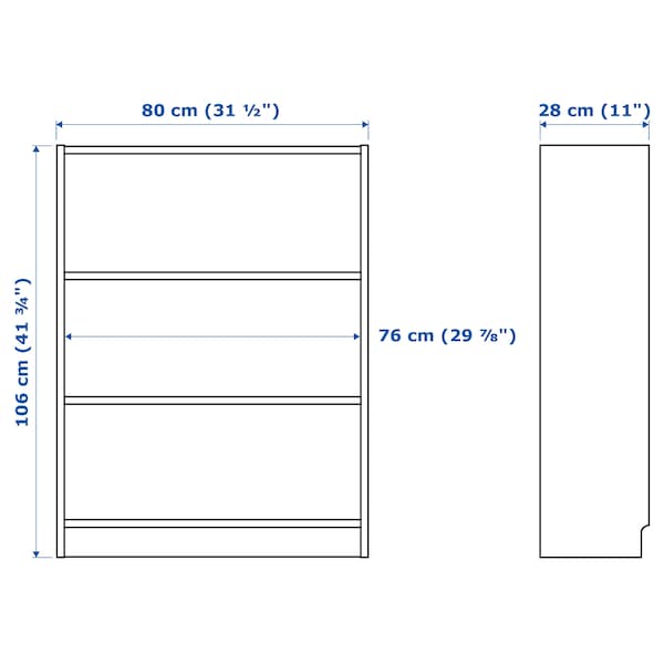 IKEA BILLY Bookcase, white, 31  1/2x11x41  3/4 in , IKEA Sale | 16837GWVT