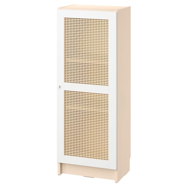 IKEA BILLY / HÖGADAL bookcase with door, birch effect, 15 3/4x11 3/4x41 3/4 in , IKEA Sale | 74095BLVM