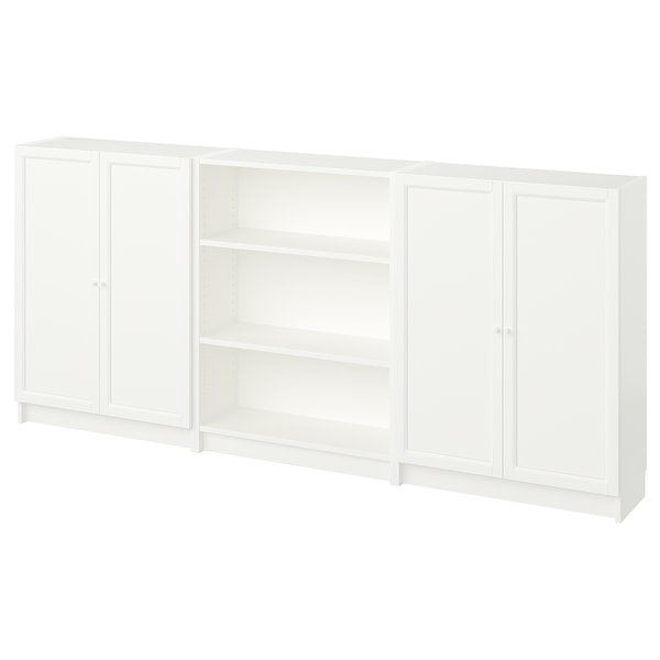 IKEA BILLY / OXBERG bookcase comb w doors, white, 94 1/2x11 3/4x41 3/4 in , IKEA Sale | 36027LMIC