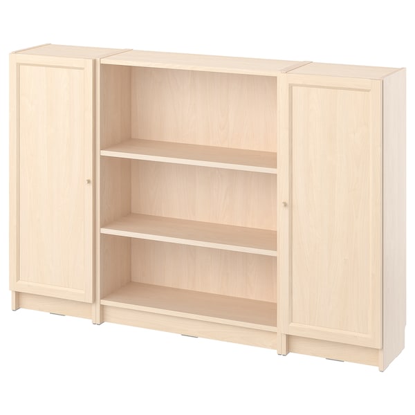 IKEA BILLY / OXBERG bookcase comb w doors, birch effect, 63x41 3/4 in , IKEA Sale | 48017XIPL