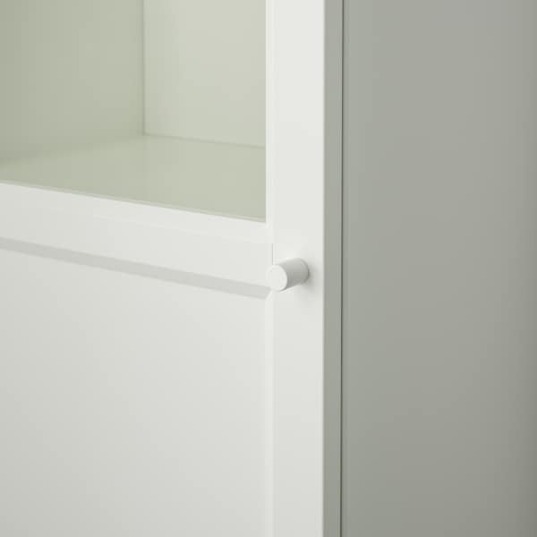 IKEA BILLY / OXBERG bookcase w hght ext ut/pnl/glss drs, white/glass, 15 3/4x11 3/4x93 1/4 in , IKEA Sale | 95216BKFZ