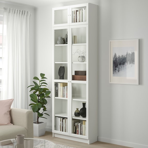 IKEA BILLY / OXBERG bookcase, white, 31 1/2x11 3/4x93 1/4 in , IKEA Sale | 17834EYLX