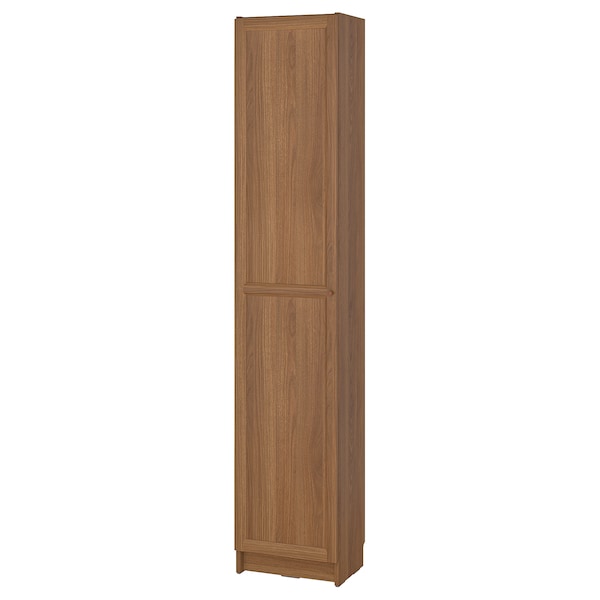 IKEA BILLY / OXBERG bookcase with doors, brown walnut effect, 15 3/4x11 3/4x79 1/2 in , IKEA Sale | 75914HMFP