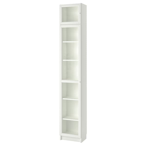 IKEA BILLY / OXBERG bookcase with glass-door, white/glass, 15 3/4x11 3/4x93 1/4 in , IKEA Sale | 57462GLOQ