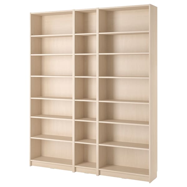 IKEA BILLY bookcase comb w extension units, birch effect, 78 3/4x11x93 1/4 in , IKEA Sale | 05628VBHS