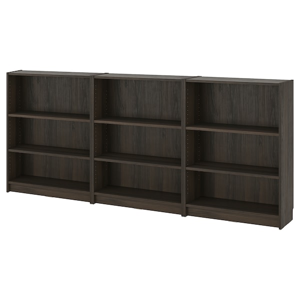 IKEA BILLY bookcase combination, dark brown oak effect, 94 1/2x11x41 3/4 in , IKEA Sale | 04213TNIV