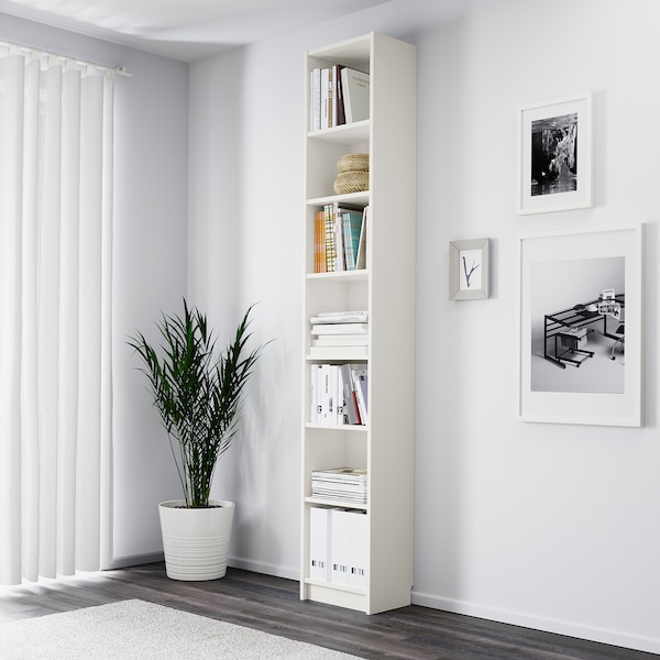 IKEA BILLY bookcase, white, 15 3/4x11x93 1/4 in , IKEA Sale | 09324ALPQ