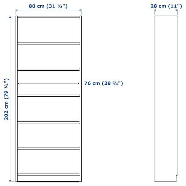 IKEA BILLY bookcase, white, 31 1/2x11x79 1/2 in , IKEA Sale | 40129TIXQ