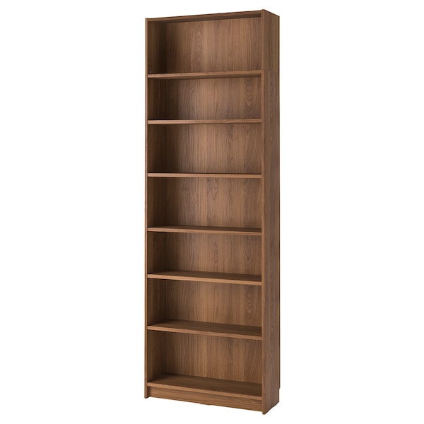 IKEA BILLY bookcase with height extension unit, brown walnut effect, 31 1/2x11x93 1/4 in , IKEA Sale | 78620GRSK