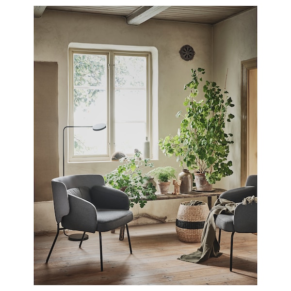 IKEA BINGSTA Armchair, Vissle dark gray/Kabusa dark gray, Width: 27  1/2 in Height: 29  7/8 in. Order today! , IKEA Sale | 31980DTXU