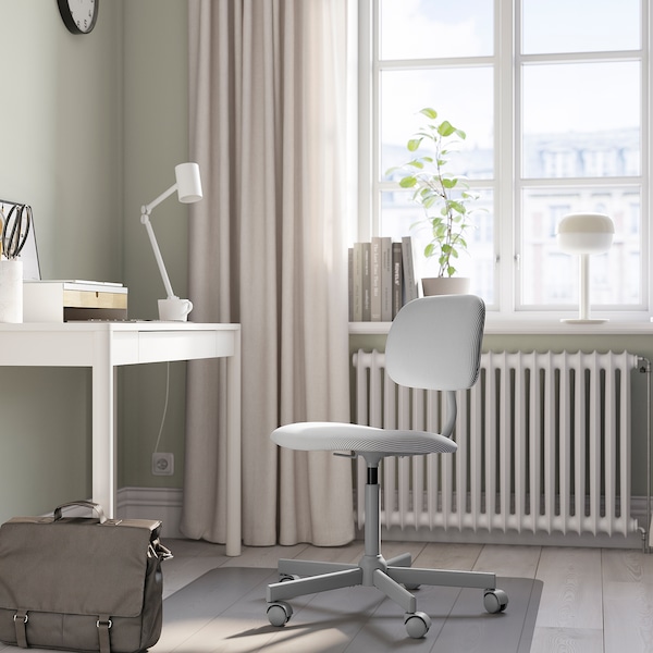 IKEA BLECKBERGET swivel chair, Klovsta white/gray , IKEA Sale | 75834DOLK