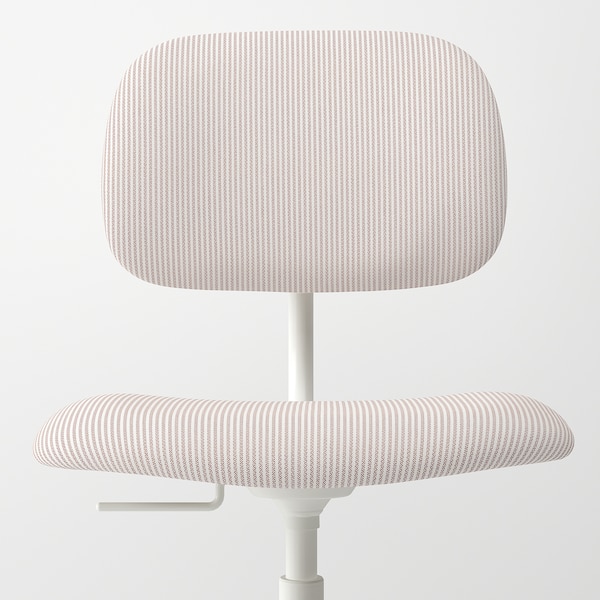 IKEA BLECKBERGET swivel chair, Klovsta white/orange-brown , IKEA Sale | 09862DTWN