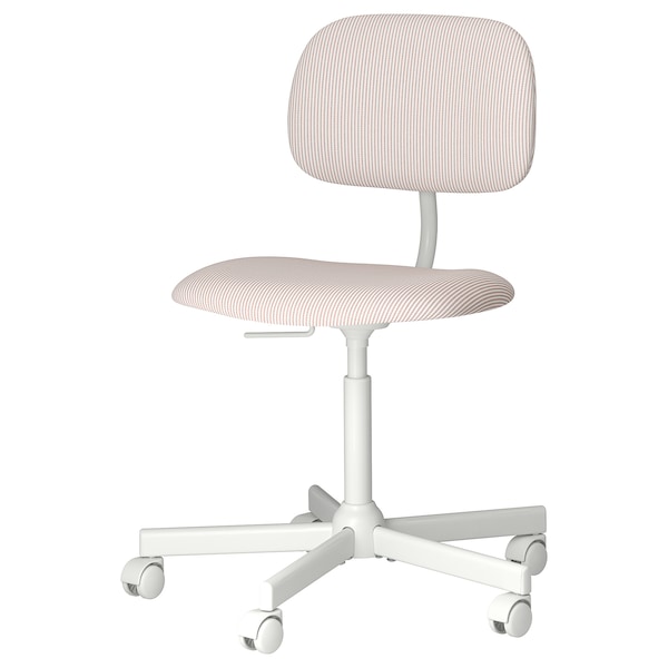 IKEA BLECKBERGET swivel chair, Klovsta white/orange-brown , IKEA Sale | 09862DTWN