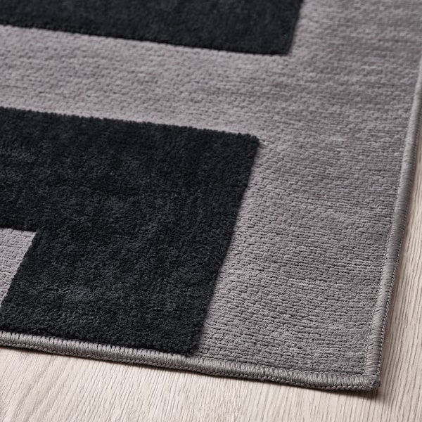 IKEA BLÅSKATA rug, black/gray, 41x63 in , IKEA Sale | 02394ACQK