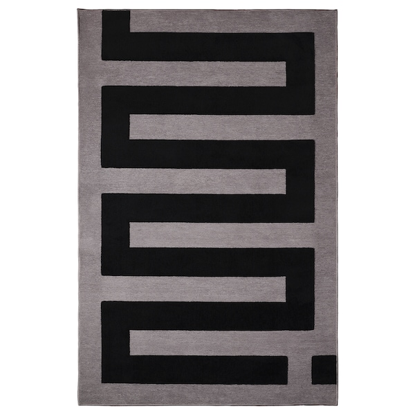 IKEA BLÅSKATA rug, black/gray, 41x63 in , IKEA Sale | 02394ACQK