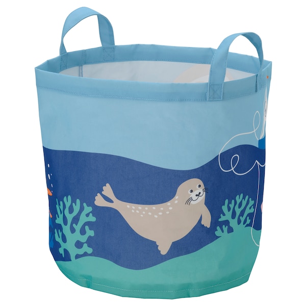 IKEA BLÅVINGAD storage bag, ocean animals pattern/multicolor , IKEA Sale | 53408PDYO