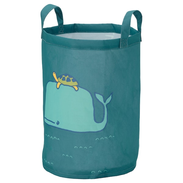 IKEA BLÅVINGAD storage bag, whale pattern/blue-green , IKEA Sale | 07651APRY