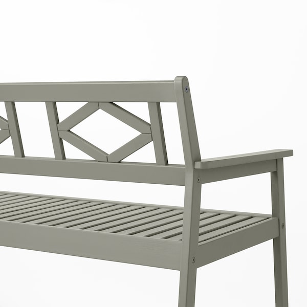 IKEA BONDHOLMEN bench with backrest, outdoor, gray , IKEA Sale | 16730MWDN