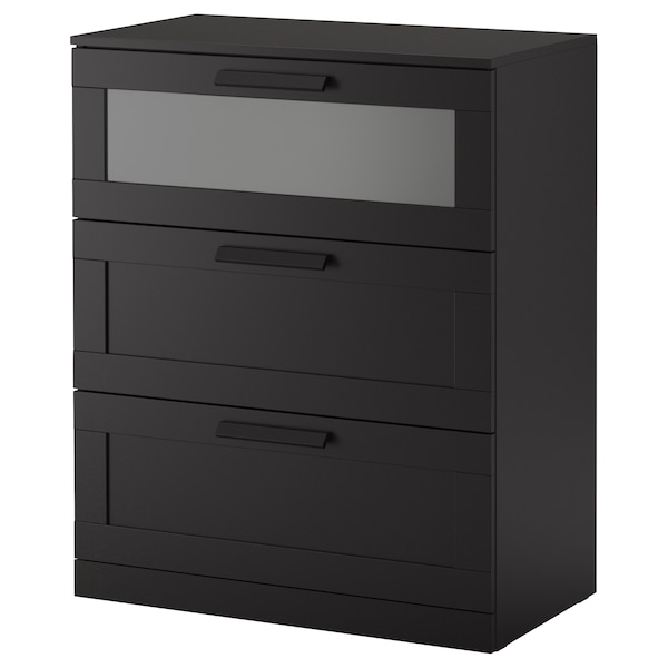 IKEA BRIMNES 3-drawer chest, black, 30 3/4x37 3/8 in , IKEA Sale | 90876MNRU