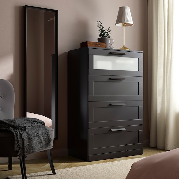 IKEA BRIMNES 4-drawer chest, black, 30 3/4x48 7/8 in , IKEA Sale | 09182ZUMN