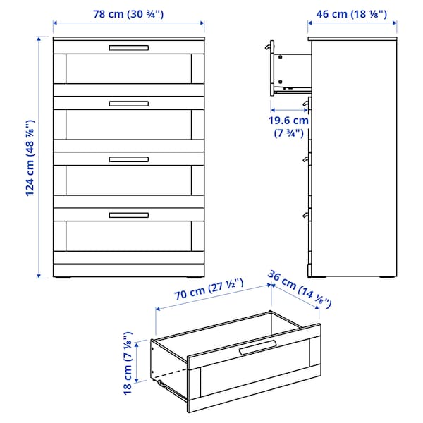 IKEA BRIMNES 4-drawer chest, black, 30 3/4x48 7/8 in , IKEA Sale | 09182ZUMN