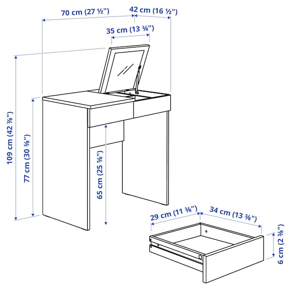 IKEA BRIMNES Dressing table, gray , IKEA Sale | 53829KTHG