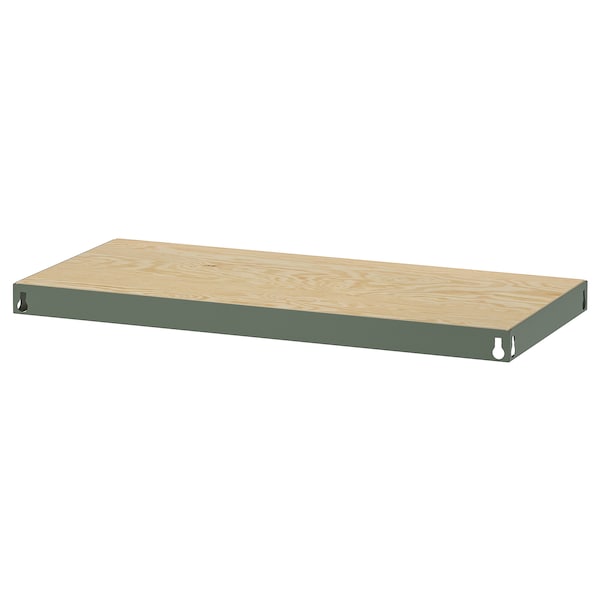 IKEA BROR shelf, gray-green/pine plywood, 33 1/8x15 3/8 in , IKEA Sale | 96708YAWU