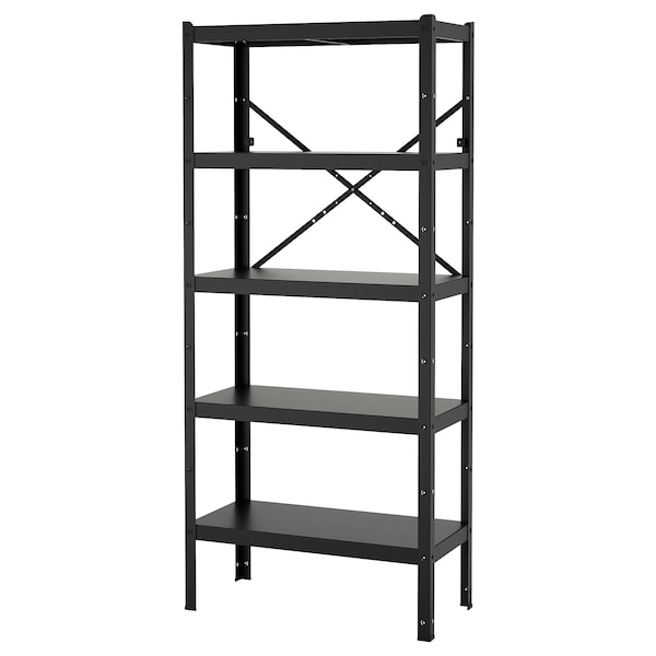 IKEA BROR shelving unit, black, 33 1/2x15 3/4x74 3/4 in , IKEA Sale | 02964SPMF