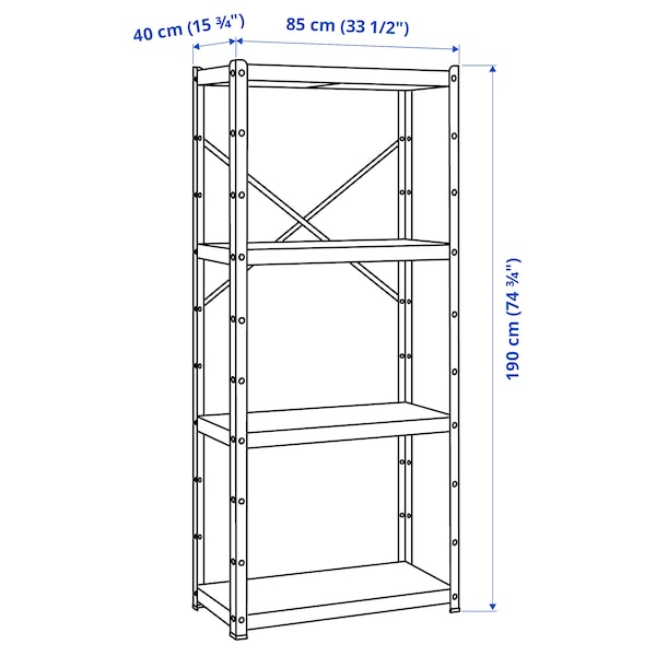 IKEA BROR shelving unit, black, 33 1/2x15 3/4x74 3/4 in , IKEA Sale | 15967FQPJ