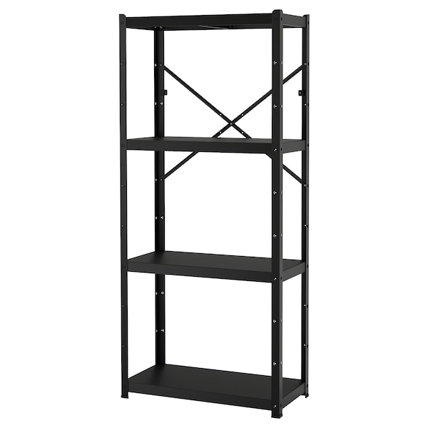 IKEA BROR shelving unit, black, 33 1/2x15 3/4x74 3/4 in , IKEA Sale | 15967FQPJ