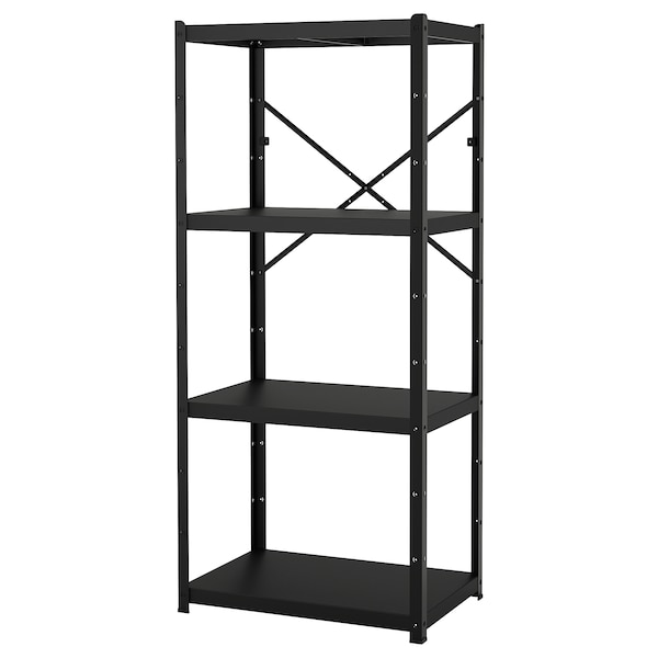 IKEA BROR shelving unit, black, 33 1/2x21 5/8x74 3/4 in , IKEA Sale | 49708OKNH