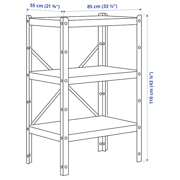 IKEA BROR shelving unit, black, 33 1/2x21 5/8x43 1/4 in , IKEA Sale | 27064NHGJ