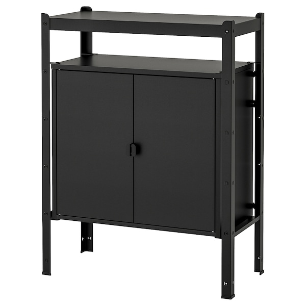 IKEA BROR shelving unit with cabinets, black, 33 1/2x15 3/4x43 1/4 in , IKEA Sale | 13624YLDU