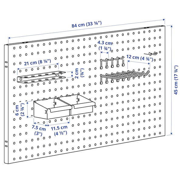 IKEA BROR wall shelf combination, with pegboard/black, 34 1/2x11 3/4/17 3/4x70 7/8 in , IKEA Sale | 49372XZSI