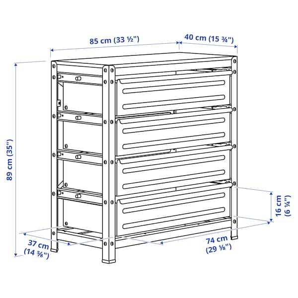 IKEA BROR work bench with drawers, black/pine plywood, 33 1/2x15 3/4x35 in , IKEA Sale | 18504LJEN