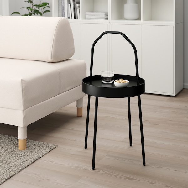 IKEA BURVIK side table, black, 15 in , IKEA Sale | 79132KGFU