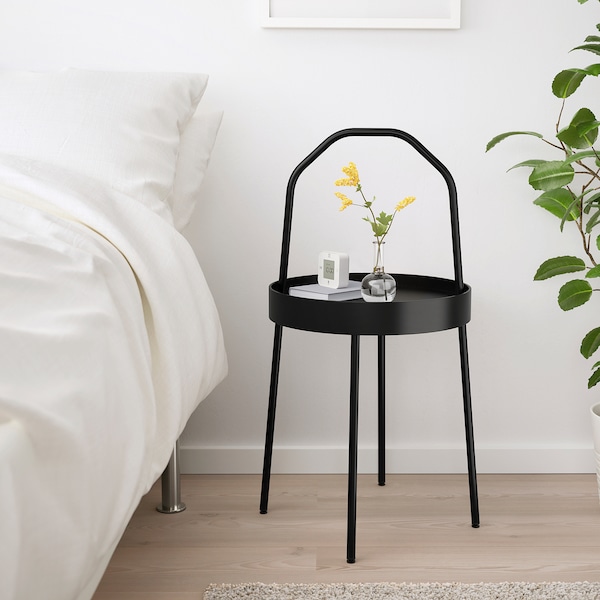 IKEA BURVIK side table, black, 15 in , IKEA Sale | 79132KGFU