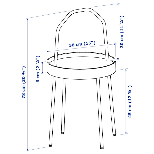 IKEA BURVIK side table, black, 15 in , IKEA Sale | 79132KGFU