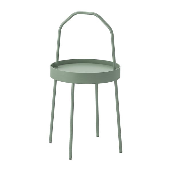 IKEA BURVIK side table, light gray-green, 15 in , IKEA Sale | 91784ULFO