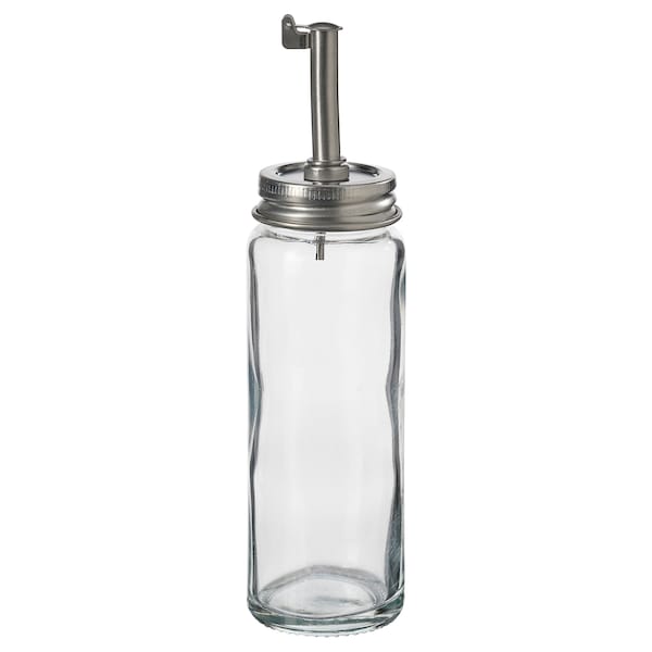 IKEA CITRONHAJ oil/vinegar bottle, clear glass/stainless steel, 6 ¼ in , IKEA Sale | 94173FEBH