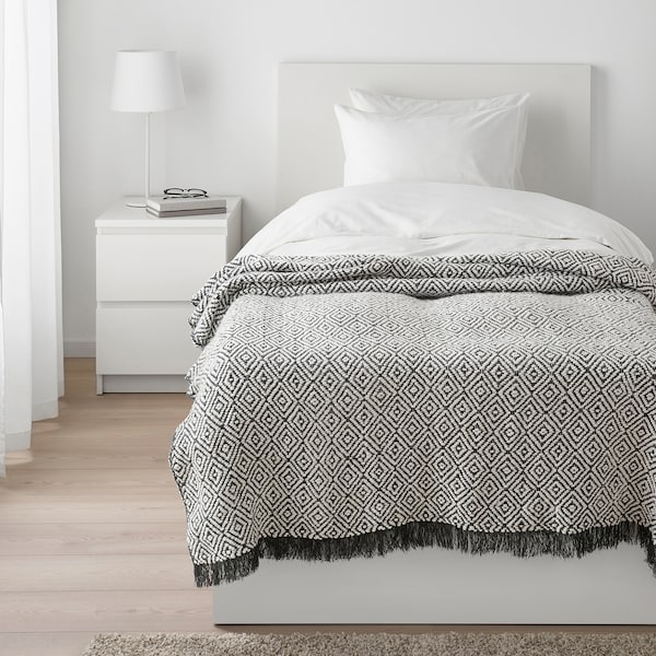 IKEA DAGFRID throw, dark gray/off-white, 59x79 in , IKEA Sale | 51427VSXU