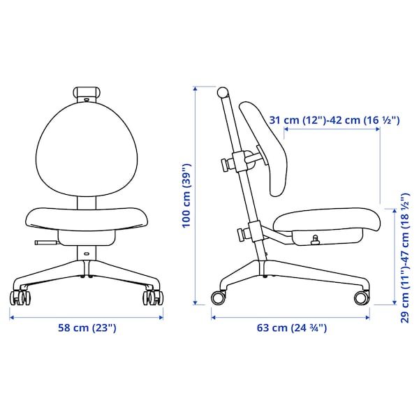 IKEA DAGNAR child's desk chair, yellow , IKEA Sale | 42673BAYO