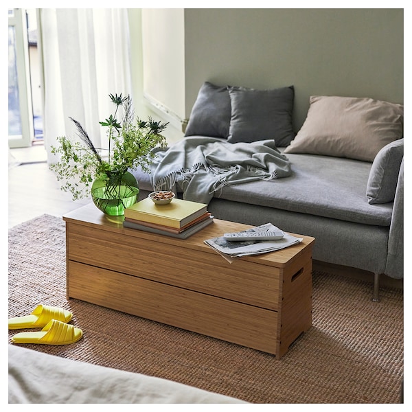 IKEA DAJLIEN bench with storage, bamboo, 39 3/8x11 3/4x14 5/8 in , IKEA Sale | 74698NAKL