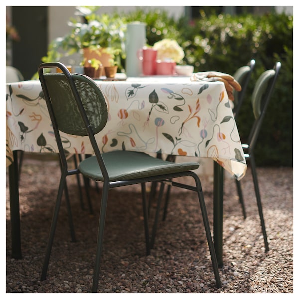 IKEA DAKSJUS tablecloth, wipeable/sprout patterned off-white, 57x94 in , IKEA Sale | 37405ZMHN