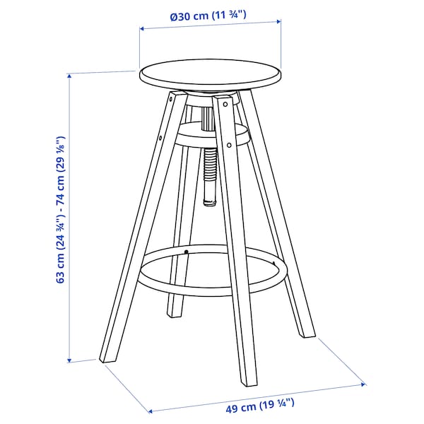 IKEA DALFRED Bar stool, black , IKEA Sale | 14903VBUJ