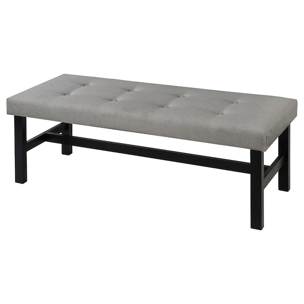 IKEA DALHOLEN bench, gray/black-brown, 44 1/8 in , IKEA Sale | 71240XJOV