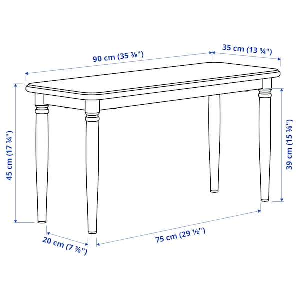 IKEA DANDERYD bench, oak veneer/white, 35 3/8x13 3/4 in , IKEA Sale | 04629DRGF