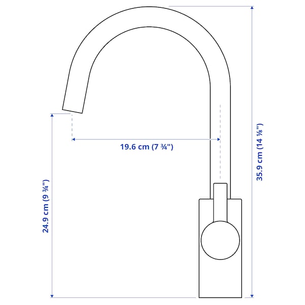 IKEA DELSJÖN kitchen faucet, pewter effect , IKEA Sale | 06479DWNA