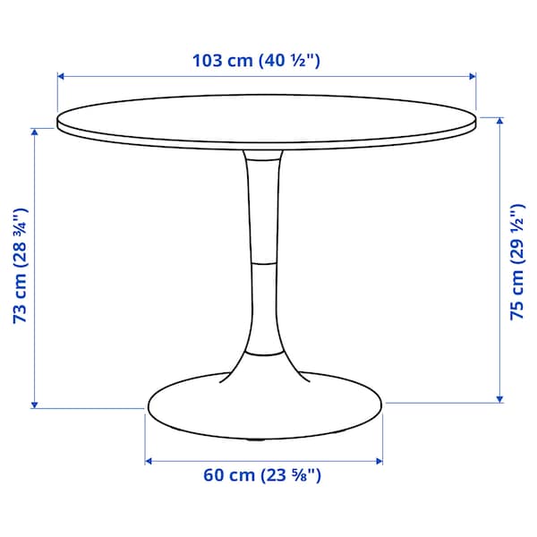 IKEA DOCKSTA table, white/white, 40 1/2 in , IKEA Sale | 87142ILTB