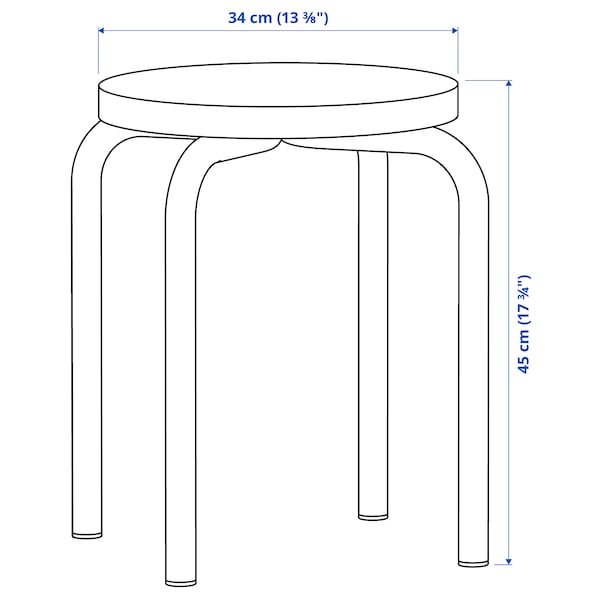 IKEA DOMSTEN stool, orange/pine , IKEA Sale | 78239YKIC